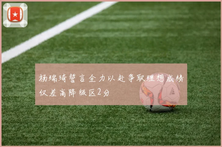 杨瑞琦誓言全力以赴争取理想成绩仅差高降级区2分